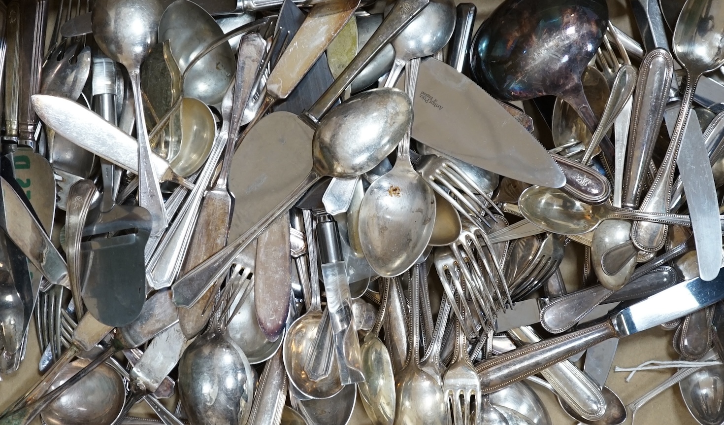 A Christofle suite of cutlery together with other cutlery